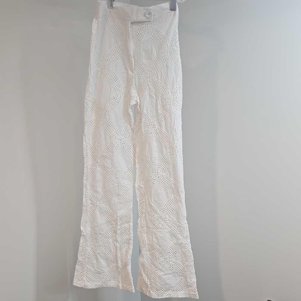 White Wide Leg Pants with Relaxed Fit